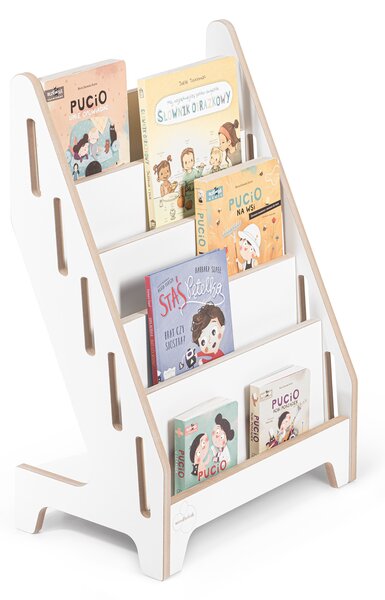 Biblioteczka Montessori dla dzieci MIA M biały bok