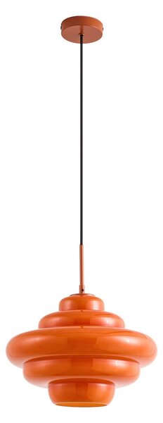 Lampa Wisząca Lucande, Leilani, ściemnialny, pomarańczowy, salon, szkło, design