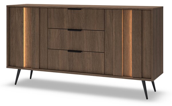 Komoda Flaro 153 cm z szufladami - dąb dunin