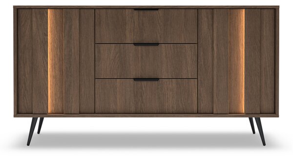 Komoda Flaro 153 cm z szufladami - dąb dunin