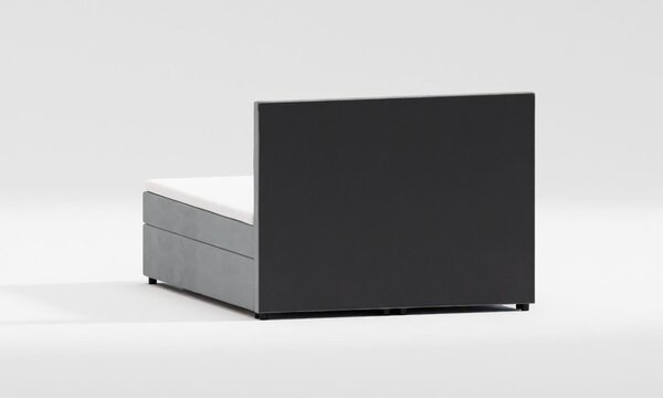 Jasnoszare łóżko boxspring ze schowkiem 140x200 cm Rico – Ropez