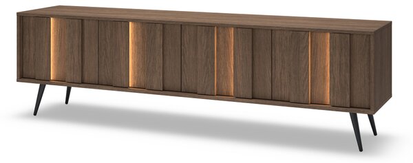 Szafka RTV Flaro 184 cm z oświetleniem - dąb dunin