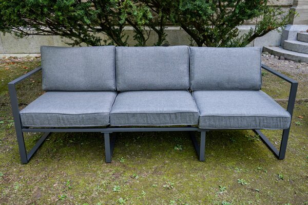 Duża sofa ogrodowa 204cm z aluminium MOSTRARE