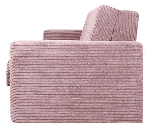 Sofa 5-osobowa DOMO rozkładana sofa z funkcją spania różowa