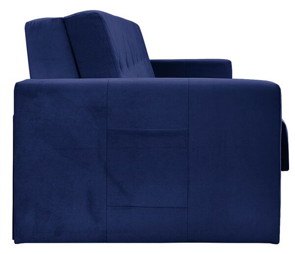 Sofa 5-osobowa BOMO rozkładana sofa z funkcją spania + mata kokosowa granatowa