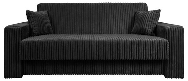 Sofa 4-osobowa DOMO ELEGANT czarna z funkcją spania i praktycznym schowkiem
