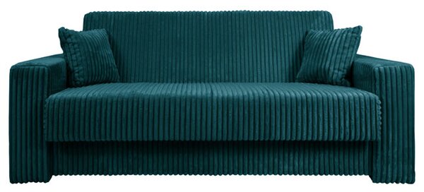 Sofa 4-osobowa DOMO ELEGANT turkusowa z funkcją spania i praktycznym schowkiem