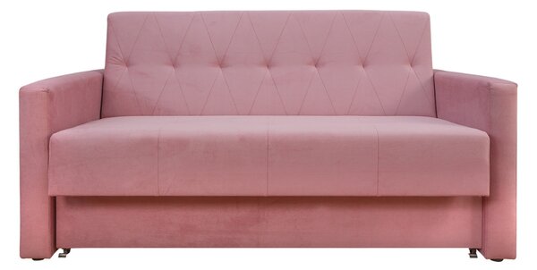 Sofa 5-osobowa BOMO SMALL rozkładana sofa z funkcją spania + mata kokosowa różowa