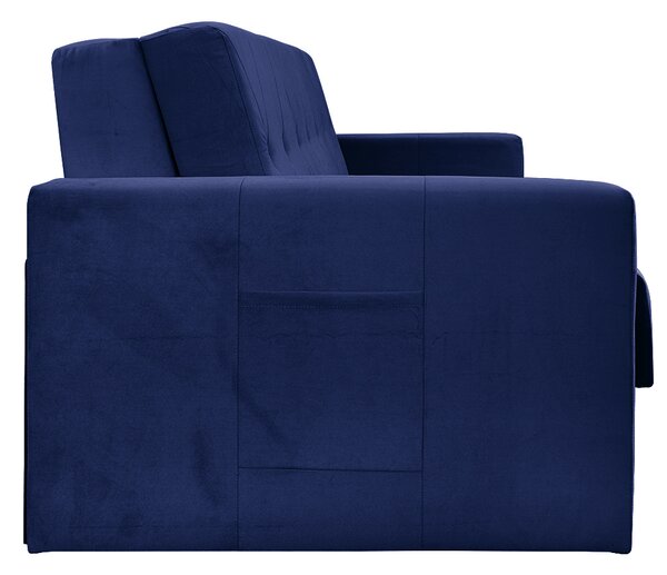 Sofa 5-osobowa BOMO SMALL rozkładana sofa z funkcją spania + mata kokosowa granatowa