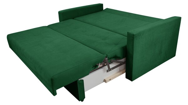 Sofa 5-osobowa BOMO SMALL rozkładana sofa z funkcją spania + mata kokosowa zielona