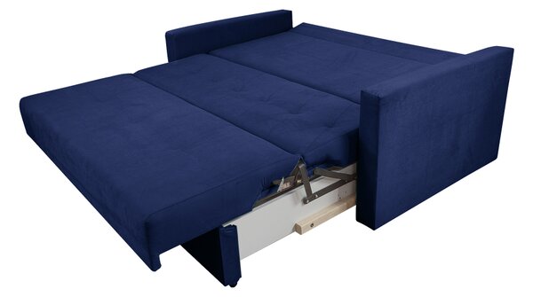 Sofa 5-osobowa BOMO SMALL rozkładana sofa z funkcją spania + mata kokosowa granatowa