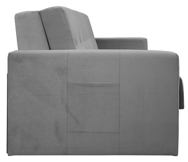 Sofa 5-osobowa BOMO SMALL rozkładana sofa z funkcją spania + mata kokosowa szara