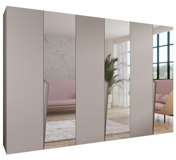 Szafa uchylna otwierana Piano 2 300 (3x100) wys. 202 cm kaszmir + u. kaszmir