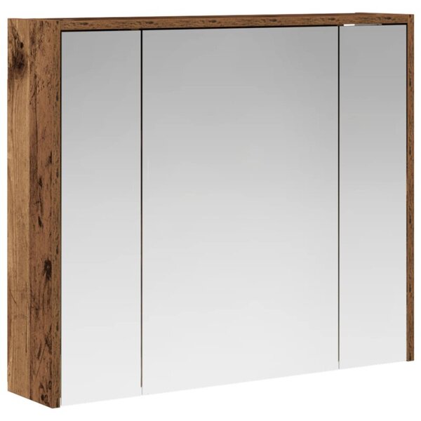 Szafka z lustrem do łazienki stare drewno 73,5 x 16 x 62,5 cm