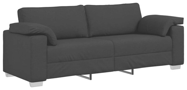 Sofa czarny 219 x 77 x 82 cm tkanina
