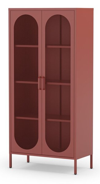 Ceglasta metalowa szafka 80x170x40 cm Diora – Marckeric