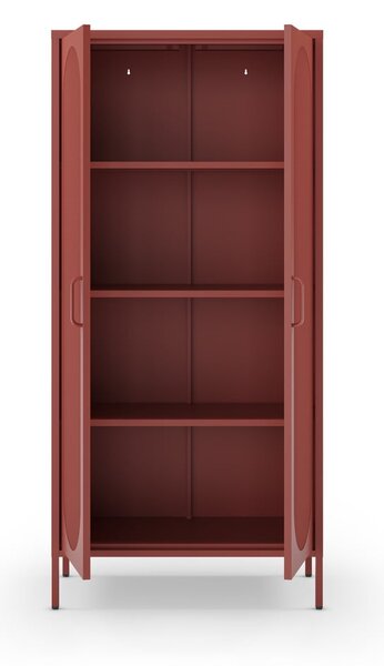 Ceglasta metalowa szafka 80x170x40 cm Diora – Marckeric