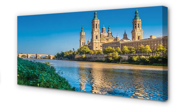 Duży obraz na płótnie Majestatyczna Katedra nad Rzeką