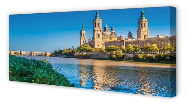 Duży obraz na płótnie Majestatyczna Katedra nad Rzeką