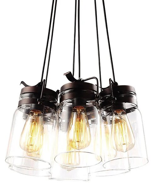 Nowoczesna lampa wisząca z 6 szklanymi kloszami - 15X A782 L3-A40