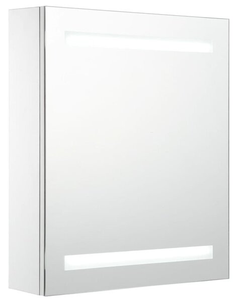 Szafka łazienkowa z lustrem i LED, 50 x 13,5 x 60 cm