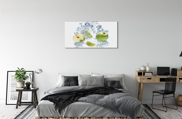 Obraz canvas na ścianę Plasterki Jabłka w Wodzie