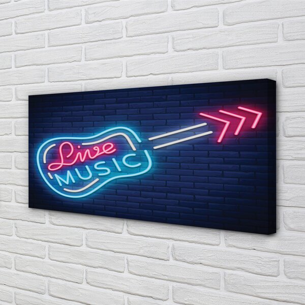 Obraz na płótnie Muzyczny Blask Neonów