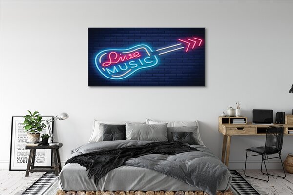 Obraz na płótnie Muzyczny Blask Neonów