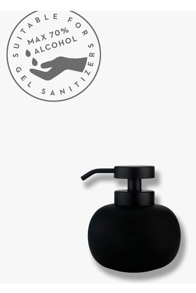 Czarny ceramiczny dozownik do mydła 200 ml Lotus – Mette Ditmer Denmark