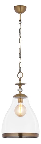 Lampa wisząca na łańcuchu ze szklanym kloszem Jupiter 1782 E27 29x80cm złoty