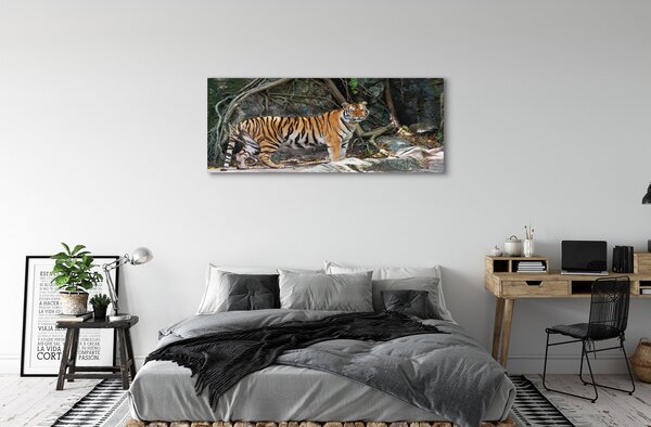 Obraz canvas na ścianę Tygrys w Dżungli