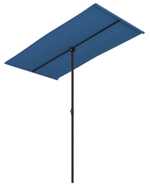 Parasol ogrodowy na aluminiowym słupku, 180x110 cm, niebieski