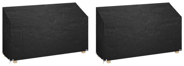 Pokrowce na ławki ogrodowe, 2 szt, 12 oczek, 210x70x70/88cm, pe