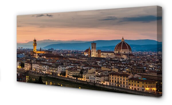 Obraz na płótnie Włochy Panorama góry katedra