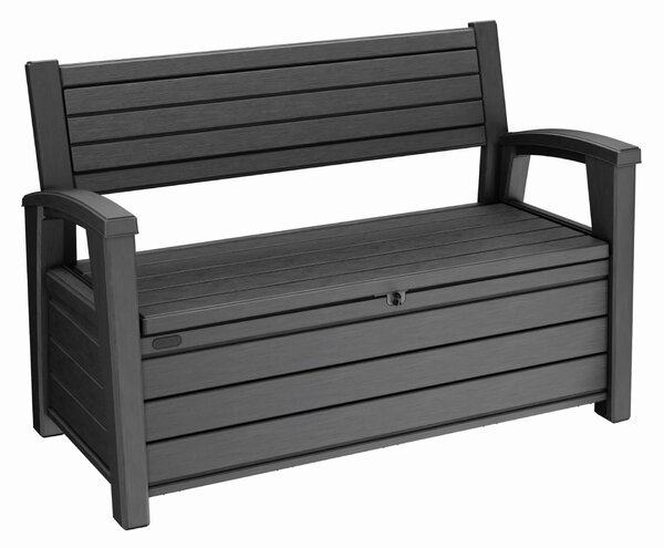 Ławka ogrodowa ze skrzynią Keter Hudson Bench 227L grafitowa