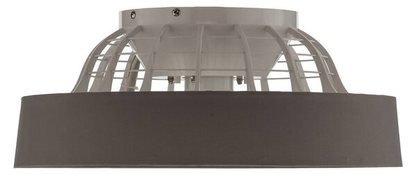 Wentylator sufitowy LED Lindby Mace, szary, Ø 47 cm, cichy, CCT Mace Lindby, możliwość ściemniania, aluminiowy / szary / cynkowy, salon / jadalnia, tworzywo sztuczne, nowoczesny