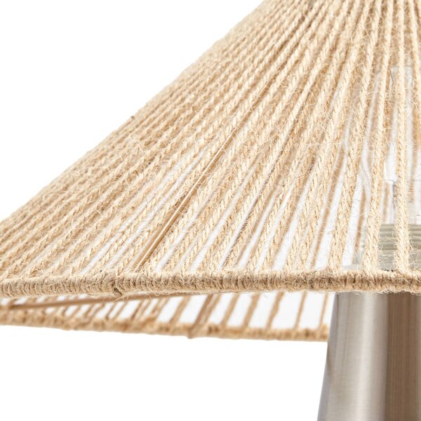 Lampa stołowa Stephane Lucande, kremowy / amber, salon / jadalnia, tkanina / materiał / jedwab, nowoczesny