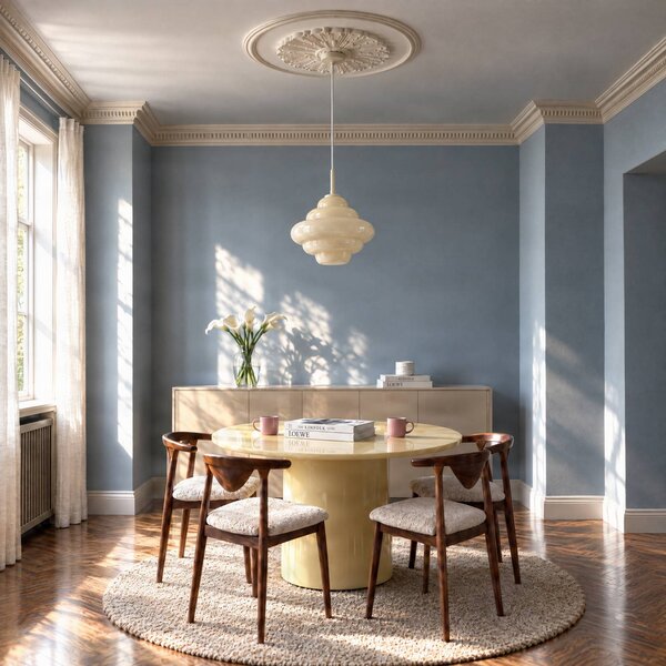 Lampa wisząca Leilani Lucande, możliwość ściemniania, żółty / pomarańczowy, salon / jadalnia, szkło, design