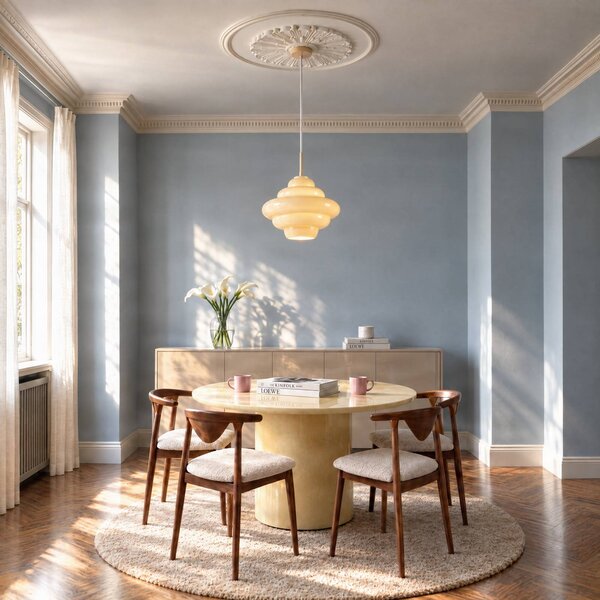 Lampa wisząca Leilani Lucande, możliwość ściemniania, żółty / pomarańczowy, salon / jadalnia, szkło, design