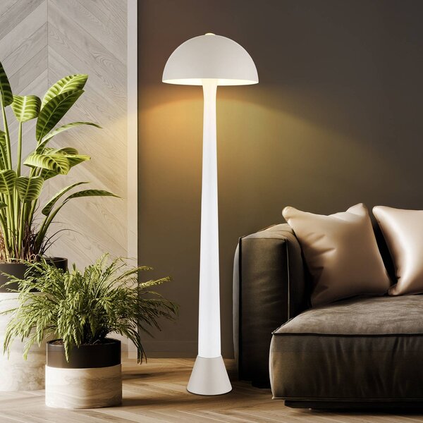 Globo Lampa stojąca Merlin, kremowy / amber, salon / jadalnia, metal