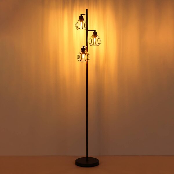 Globo Lampa stojąca Mateo, brązowy / rdzawy, salon / jadalnia, metal