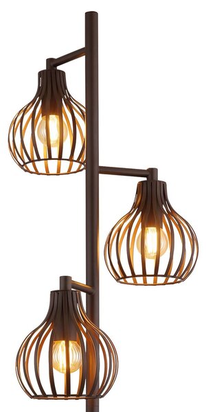 Globo Lampa stojąca Mateo, brązowy / rdzawy, salon / jadalnia, metal