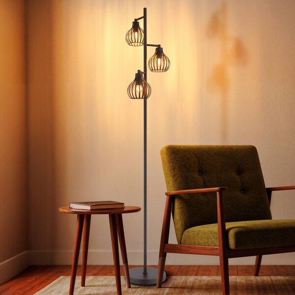 Globo Lampa stojąca Mateo, brązowy / rdzawy, salon / jadalnia, metal