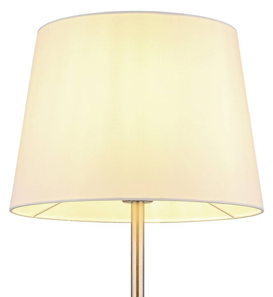 Globo Lampa stojąca Joris, aluminiowy / szary / cynkowy, salon / jadalnia, tkanina / materiał / jedwab
