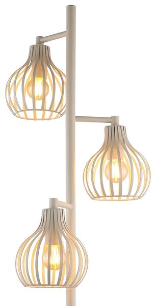 Globo Lampa stojąca Mateo, kremowy / amber, salon / jadalnia, metal
