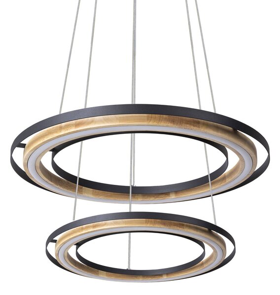 Globo Lampa wisząca Rilas, możliwość ściemniania, czarny, salon / jadalnia, metal
