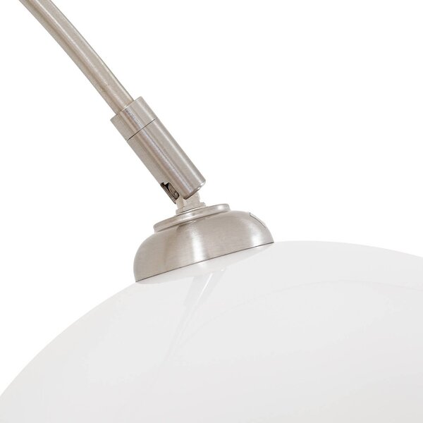 Lampa stojąca Alverton Lindby, biały / opal, salon / jadalnia, metal, nowoczesny
