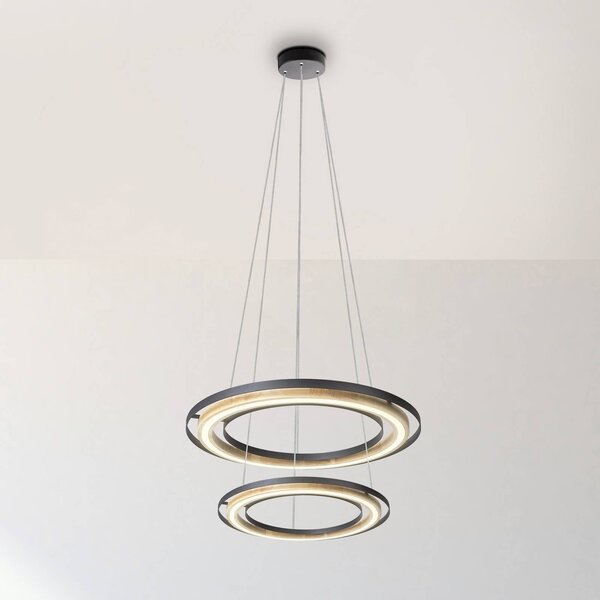 Globo Lampa wisząca Rilas, możliwość ściemniania, czarny, salon / jadalnia, metal