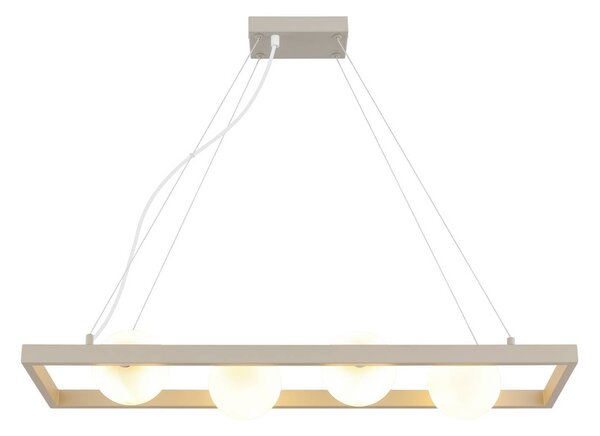 Globo Lampa wisząca Nanda, możliwość ściemniania, kremowy / amber, salon / jadalnia, szkło