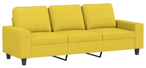 Sofa 3-osobowa, jasnoÅ¼Ã³Åta, 180 cm, tapicerowana tkaninÄ
